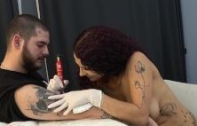 Fucking my sexy big tit tattoo artist