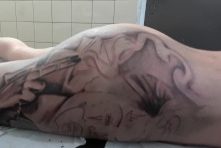 Naughty Model JayJay Ink Getting Tattooed